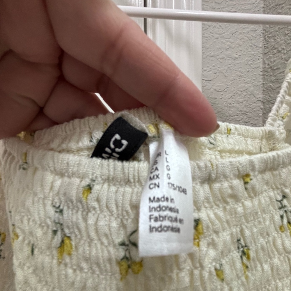 H&M Cream Floral Dress